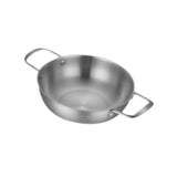 Maxbell Stainless Steel Paella Pan Easy to Clean Seafood Pot for Travel Kitchen Soup 22cm