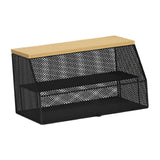 Maxbell Food Cover BBQ Cover Outside Plate Serving Cover for Garden Table Restaurant Black 52cmx31cmx27cm
