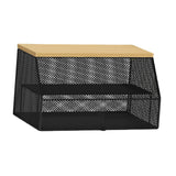 Maxbell Food Cover BBQ Cover Outside Plate Serving Cover for Garden Table Restaurant Black 52cmx31cmx27cm