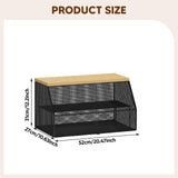 Maxbell Food Cover BBQ Cover Outside Plate Serving Cover for Garden Table Restaurant Black 52cmx31cmx27cm