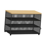 Maxbell Food Cover BBQ Cover Outside Plate Serving Cover for Garden Table Restaurant Black 48cmx26cmx31cm