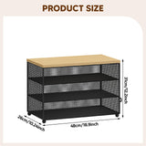 Maxbell Food Cover BBQ Cover Outside Plate Serving Cover for Garden Table Restaurant Black 48cmx26cmx31cm