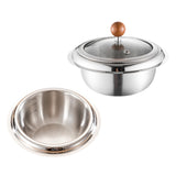 Maxbell Stainless Steel Mixing Bowl Portable Soup Bowl for Kitchen Restaurant Baking Only Bowl