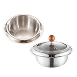 Maxbell Stainless Steel Mixing Bowl Portable Soup Bowl for Kitchen Restaurant Baking Only Bowl