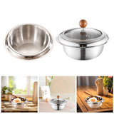 Maxbell Stainless Steel Mixing Bowl Portable Soup Bowl for Kitchen Restaurant Baking Only Bowl
