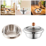 Maxbell Stainless Steel Mixing Bowl Portable Soup Bowl for Kitchen Restaurant Baking Only Bowl