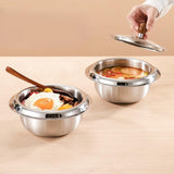 Maxbell Stainless Steel Mixing Bowl Portable Soup Bowl for Kitchen Restaurant Baking Only Bowl