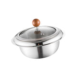 Maxbell Stainless Steel Mixing Bowl Portable Soup Bowl for Kitchen Restaurant Baking with Lid
