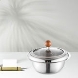 Maxbell Stainless Steel Mixing Bowl Portable Soup Bowl for Kitchen Restaurant Baking with Lid