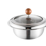 Maxbell Stainless Steel Mixing Bowl Portable Soup Bowl for Kitchen Restaurant Baking with Lid