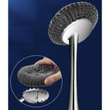 Maxbell Cleaning Tool Scrubbing Scouring Brush Cookware Stainless Steel Pot Scrubber 26x10cm Short Handle