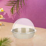 Maxbell Bread Basket with Cover Dustproof Serving Tray for Kitchen Vegetable Display White