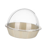 Maxbell Bread Basket with Cover Dustproof Serving Tray for Kitchen Vegetable Display White