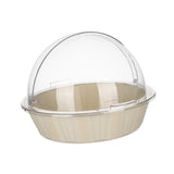 Maxbell Bread Basket with Cover Dustproof Serving Tray for Kitchen Vegetable Display White