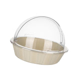 Maxbell Bread Basket with Cover Dustproof Serving Tray for Kitchen Vegetable Display White