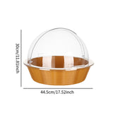 Maxbell Bread Basket with Cover Dustproof Serving Tray for Kitchen Vegetable Display Brown