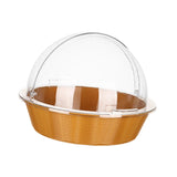 Maxbell Bread Basket with Cover Dustproof Serving Tray for Kitchen Vegetable Display Brown