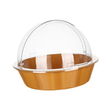 Maxbell Bread Basket with Cover Dustproof Serving Tray for Kitchen Vegetable Display Brown
