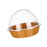 Maxbell Bread Basket with Cover Dustproof Serving Tray for Kitchen Vegetable Display Brown