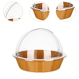 Maxbell Bread Basket with Cover Dustproof Serving Tray for Kitchen Vegetable Display Brown