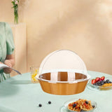 Maxbell Bread Basket with Cover Dustproof Serving Tray for Kitchen Vegetable Display Brown