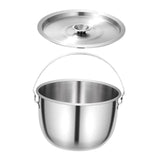 Maxbell Cooking Pot Soup Pot Stainless Steel Camping Pot for Cooking Home Commercial 2L