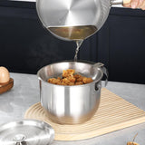 Maxbell Cooking Pot Soup Pot Stainless Steel Camping Pot for Cooking Home Commercial 2L