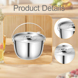 Maxbell Cooking Pot Soup Pot Stainless Steel Camping Pot for Cooking Home Commercial 4L