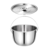 Maxbell Cooking Pot Soup Pot Stainless Steel Camping Pot for Cooking Home Commercial 4L
