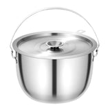 Maxbell Cooking Pot Soup Pot Stainless Steel Camping Pot for Cooking Home Commercial 5L