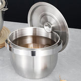 Maxbell Cooking Pot Soup Pot Stainless Steel Camping Pot for Cooking Home Commercial 5L