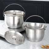 Maxbell Oil Filter Pot Multifunction Large Capacity with Fine Mesh Strainer Cookware 2L