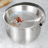 Maxbell Oil Filter Pot Multifunction Large Capacity with Fine Mesh Strainer Cookware 2L