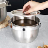 Maxbell Oil Filter Pot Multifunction Large Capacity with Fine Mesh Strainer Cookware 4L