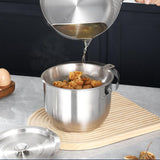 Maxbell Oil Filter Pot Multifunction Large Capacity with Fine Mesh Strainer Cookware 4L