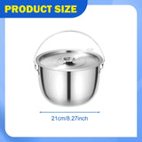 Maxbell Oil Filter Pot Multifunction Large Capacity with Fine Mesh Strainer Cookware 4L