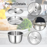 Maxbell Oil Filter Pot Multifunction Large Capacity with Fine Mesh Strainer Cookware 4L