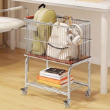 Maxbell Laundry Cart with Detachable Storage Basket for Sorting Dirty Clothes 2 in 1 Clear Wheels