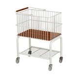 Maxbell Laundry Cart with Detachable Storage Basket for Sorting Dirty Clothes 2 in 1 Clear Wheels