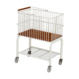 Maxbell Laundry Cart with Detachable Storage Basket for Sorting Dirty Clothes 2 in 1 Clear Wheels