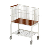 Maxbell Laundry Cart with Detachable Storage Basket for Sorting Dirty Clothes 2 in 1 Clear Wheels