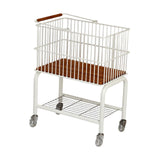 Maxbell Laundry Cart with Detachable Storage Basket for Sorting Dirty Clothes 2 in 1 Clear Wheels