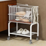 Maxbell Laundry Cart with Detachable Storage Basket for Sorting Dirty Clothes 2 in 1 Clear Wheels