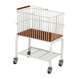Maxbell Laundry Cart with Detachable Storage Basket for Sorting Dirty Clothes 2 in 1 Black Wheels