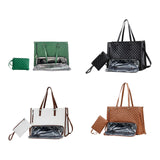 Maxbell Woman Tote Bag Lunch Bag Combo Set Versatile Handbag for Shopping Waterproof Green