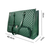 Maxbell Woman Tote Bag Lunch Bag Combo Set Versatile Handbag for Shopping Waterproof Green