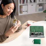 Maxbell Woman Tote Bag Lunch Bag Combo Set Versatile Handbag for Shopping Waterproof Green