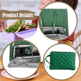 Maxbell Woman Tote Bag Lunch Bag Combo Set Versatile Handbag for Shopping Waterproof Green