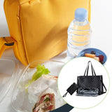 Maxbell Woman Tote Bag Lunch Bag Combo Set Versatile Handbag for Shopping Waterproof Black