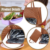 Maxbell Woman Tote Bag Lunch Bag Combo Set Versatile Handbag for Shopping Waterproof Brown
